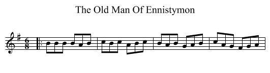 The Old Man Of Ennistymon - staff notation