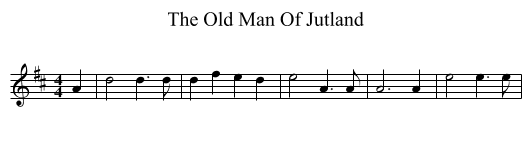 The Old Man Of Jutland - staff notation