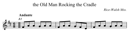 the Old Man Rocking the Cradle - staff notation