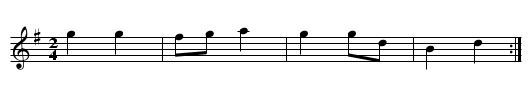The Old Man - staff notation