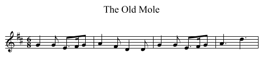 The Old Mole - staff notation