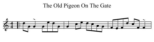 The Old Pigeon On The Gate - staff notation