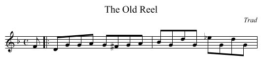 The Old Reel - staff notation