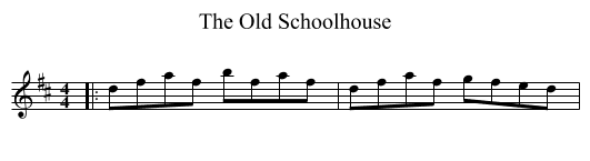 The Old Schoolhouse - staff notation