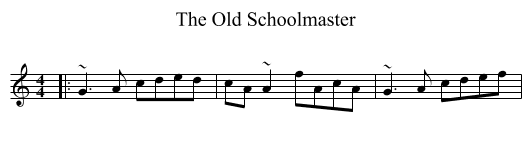 The Old Schoolmaster - staff notation
