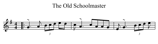 The Old Schoolmaster - staff notation