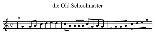 the Old Schoolmaster - staff notation
