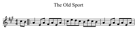 The Old Sport - staff notation