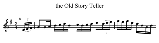 the Old Story Teller - staff notation