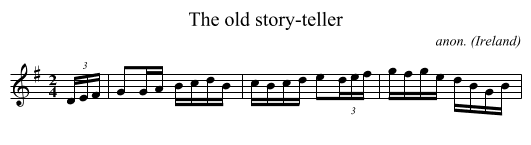 The old story-teller - staff notation