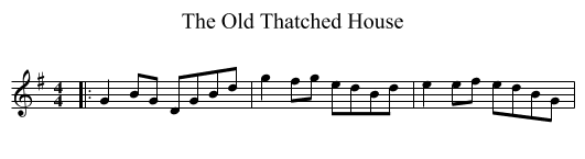 The Old Thatched House - staff notation