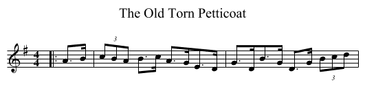 The Old Torn Petticoat - staff notation