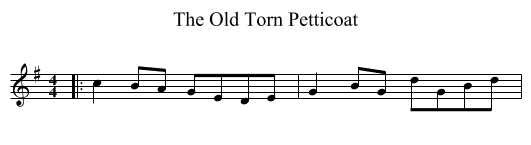 The Old Torn Petticoat - staff notation