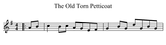 The Old Torn Petticoat - staff notation