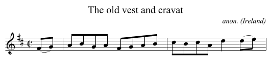 The old vest and cravat - staff notation
