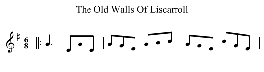 The Old Walls Of Liscarroll - staff notation