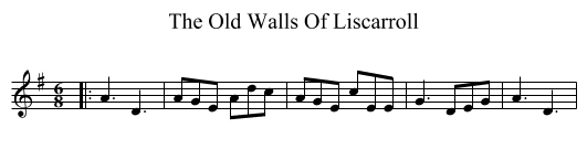 The Old Walls Of Liscarroll - staff notation