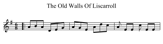 The Old Walls Of Liscarroll - staff notation