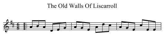 The Old Walls Of Liscarroll - staff notation
