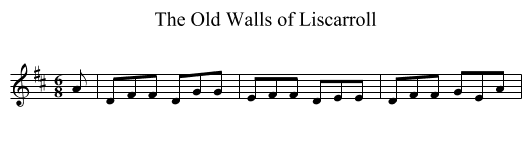 The Old Walls of Liscarroll - staff notation