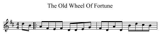 The Old Wheel Of Fortune - staff notation