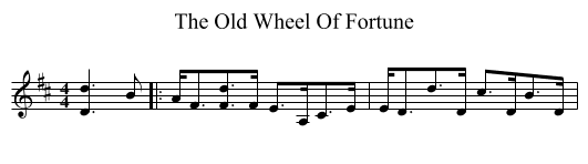 The Old Wheel Of Fortune - staff notation