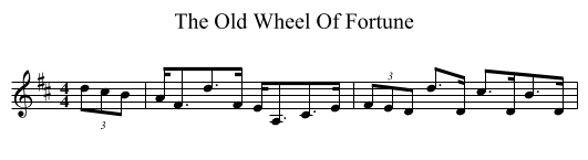 The Old Wheel Of Fortune - staff notation