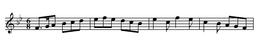 The Old Woman Tossed Up In A Blanket - staff notation