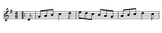 The Old Woman Tossed Up - staff notation