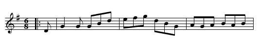 The Old Woman Tossed Up - staff notation