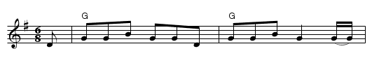 The old woman who swallowed a fly - staff notation