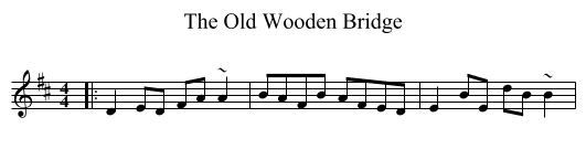 The Old Wooden Bridge - staff notation