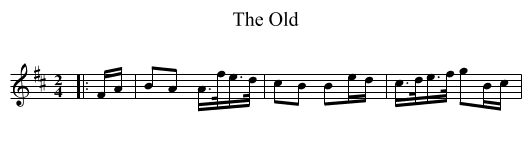 The Old - staff notation