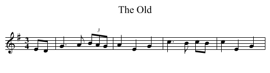The Old - staff notation