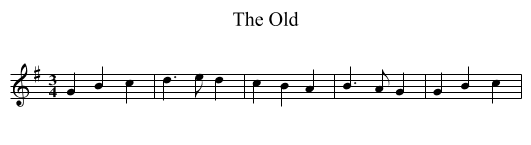 The Old - staff notation