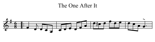 The One After It - staff notation