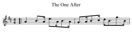 The One After - staff notation