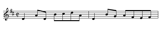 The One Horned Buck - staff notation