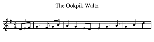 The Ookpik Waltz - staff notation