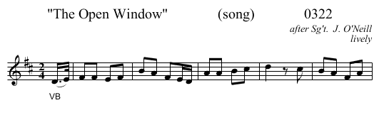 The Open Window              (song)              0322 - staff notation