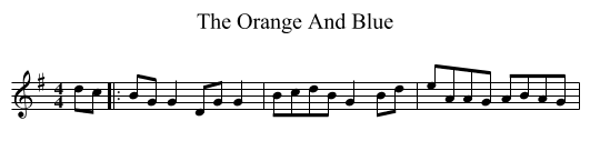 The Orange And Blue - staff notation