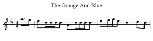The Orange And Blue - staff notation