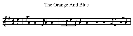 The Orange And Blue - staff notation