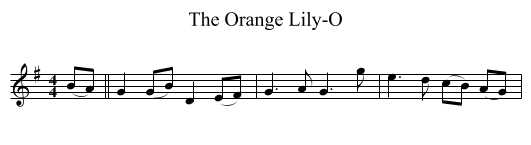 The Orange Lily-O - staff notation