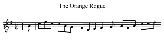 The Orange Rogue - staff notation