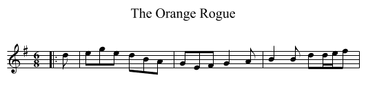 The Orange Rogue - staff notation