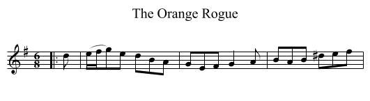 The Orange Rogue - staff notation