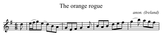The orange rogue - staff notation