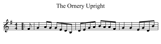 The Ornery Upright - staff notation