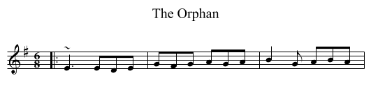 The Orphan - staff notation